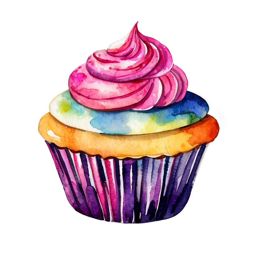 Download Watercolor Cupcake Png 91 | Wallpapers.com