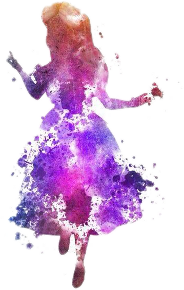 Watercolor Dancing Girl Sticker PNG
