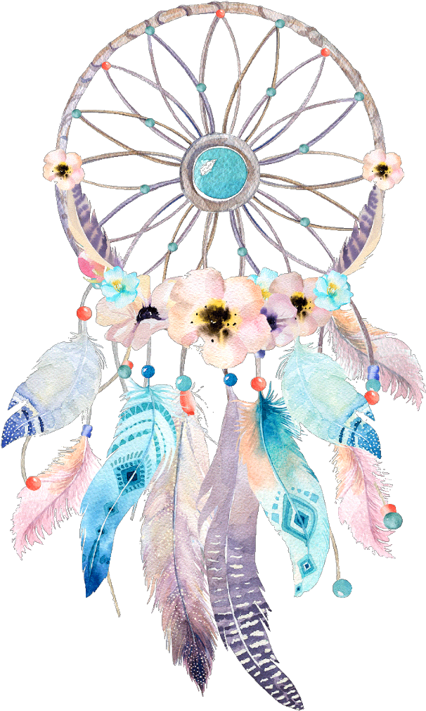 Watercolor Dreamcatcher Artwork PNG