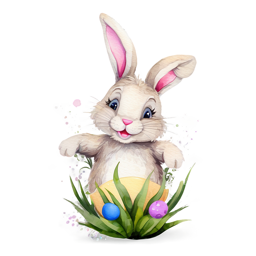 Watercolor Easter Bunny Png Bim PNG