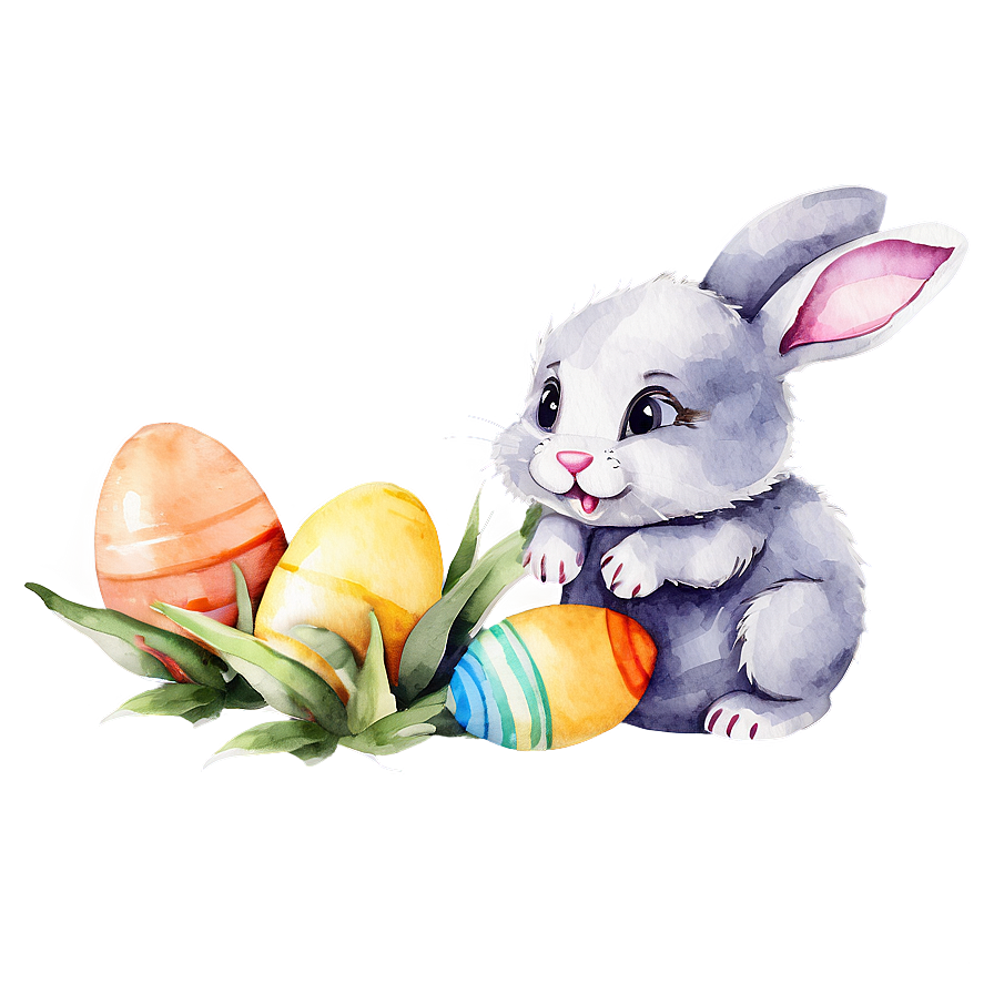 Watercolor Easter Bunny Png Nbe PNG
