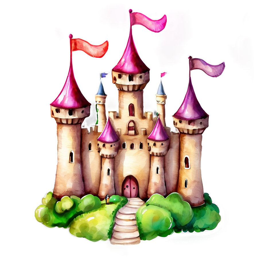 Watercolor Fairy Tale Castles Png 52 PNG