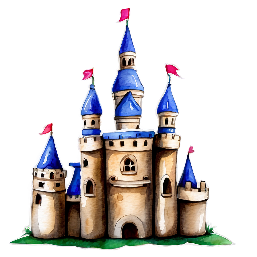 Watercolor Fairy Tale Castles Png Imq PNG