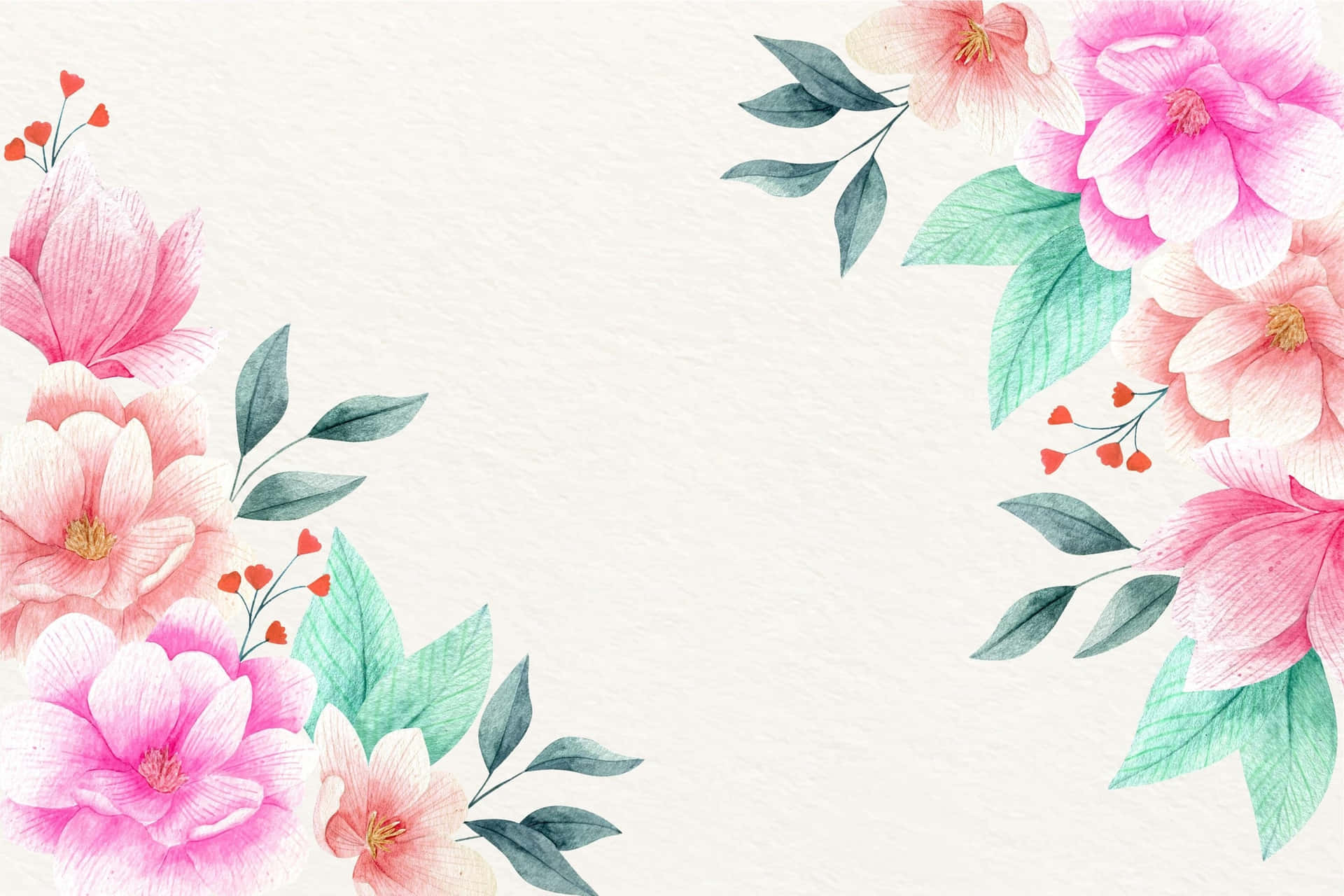 Brighten up your space with this beautiful watercolor floral wallpaper Wallpaper