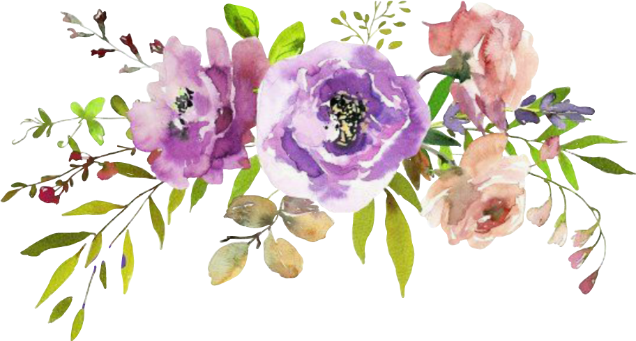 Watercolor Floral Arrangement Transparent Background PNG