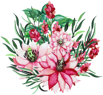 Watercolor Floral Arrangement PNG