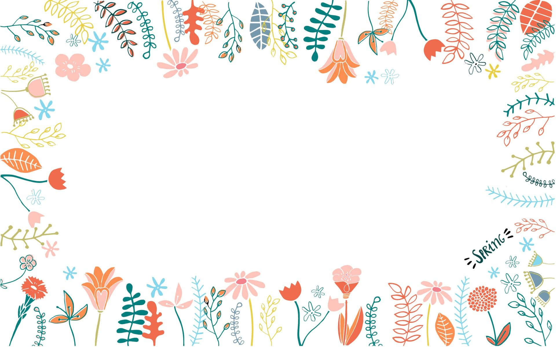 Bright and vibrant floral watercolor background.