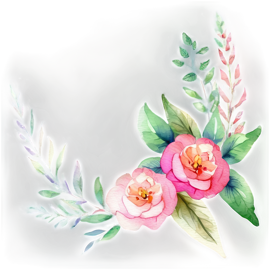 Watercolor Floral Design Png Ehn61 PNG