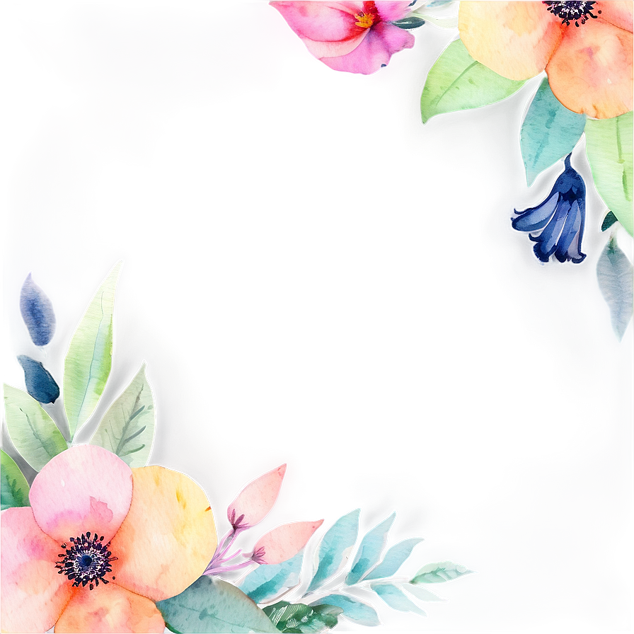 Download Watercolor Floral Frames Png 10 | Wallpapers.com