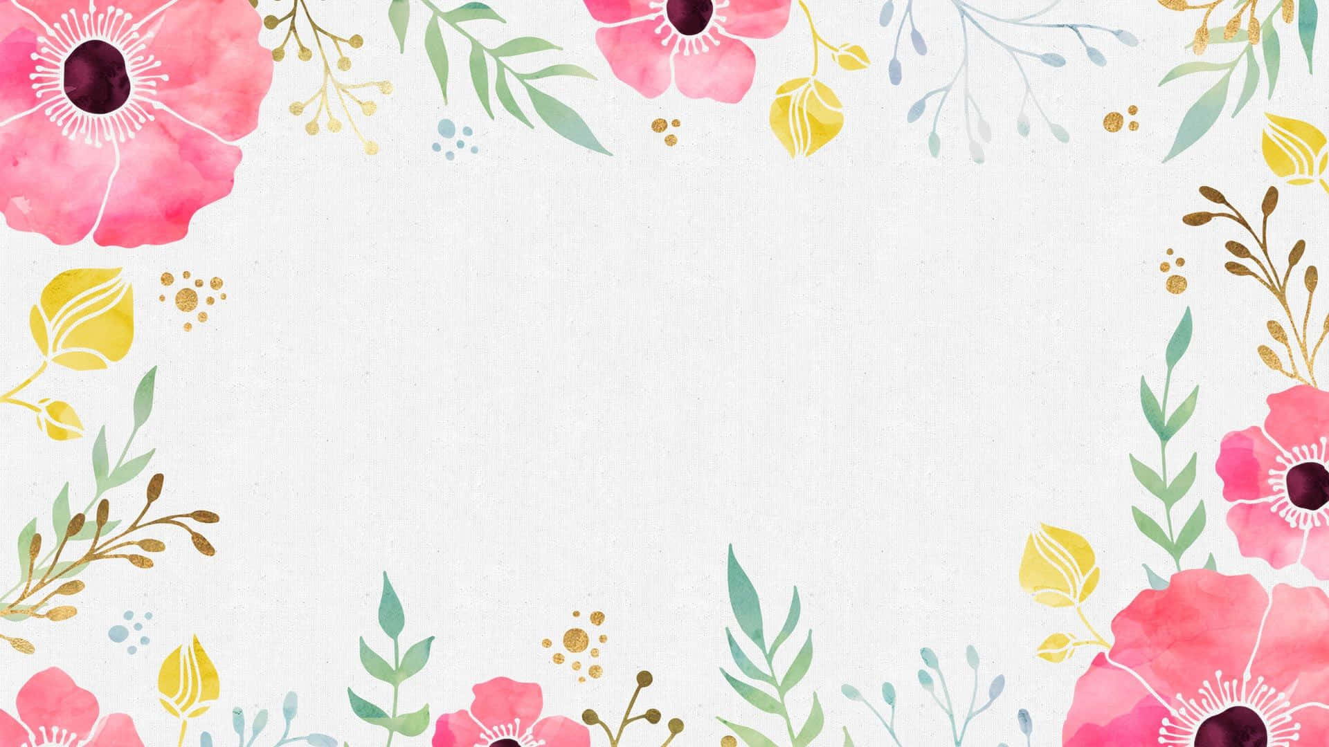 Pretty and Poetic Watercolor Floural Wallpaper