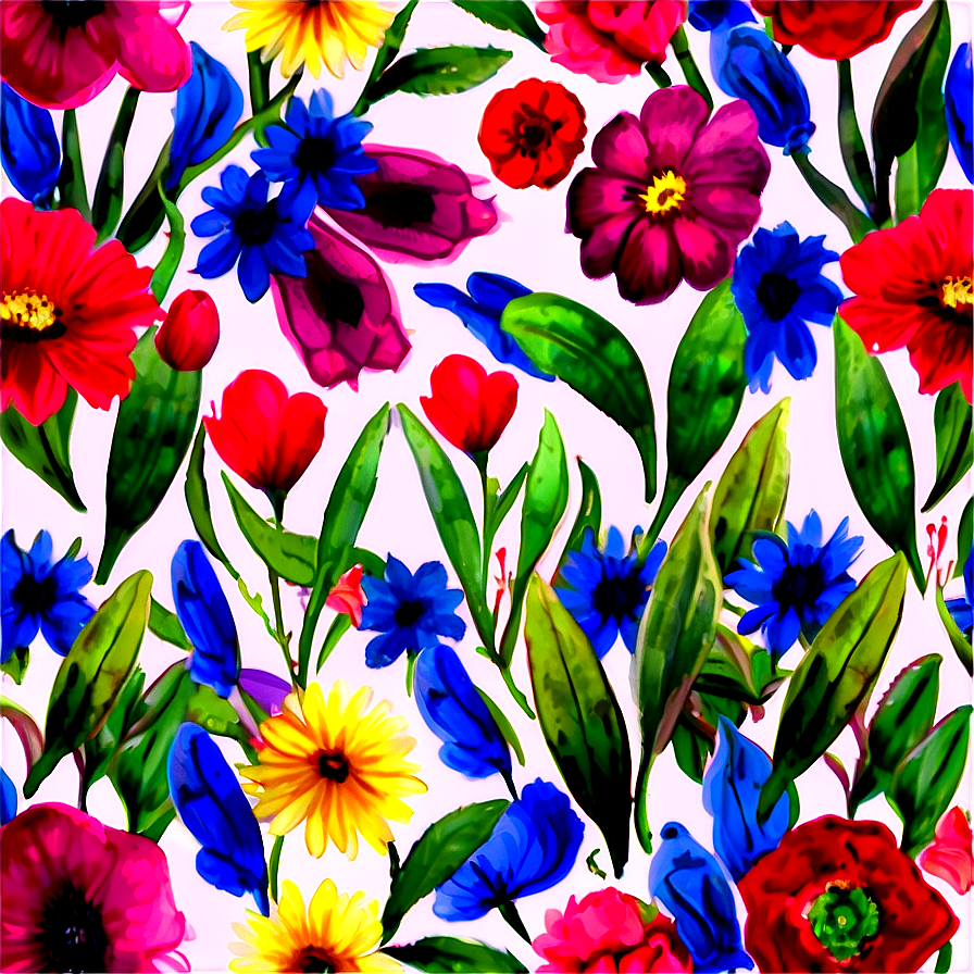 Watercolor Floral Pattern Png 96 PNG