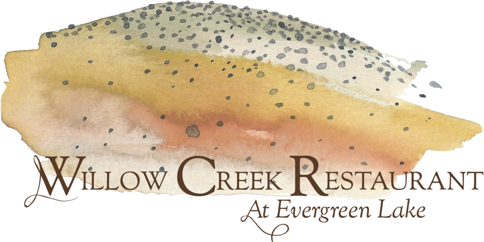 Watercolor Flounder Willow Creek Restaurant Logo PNG