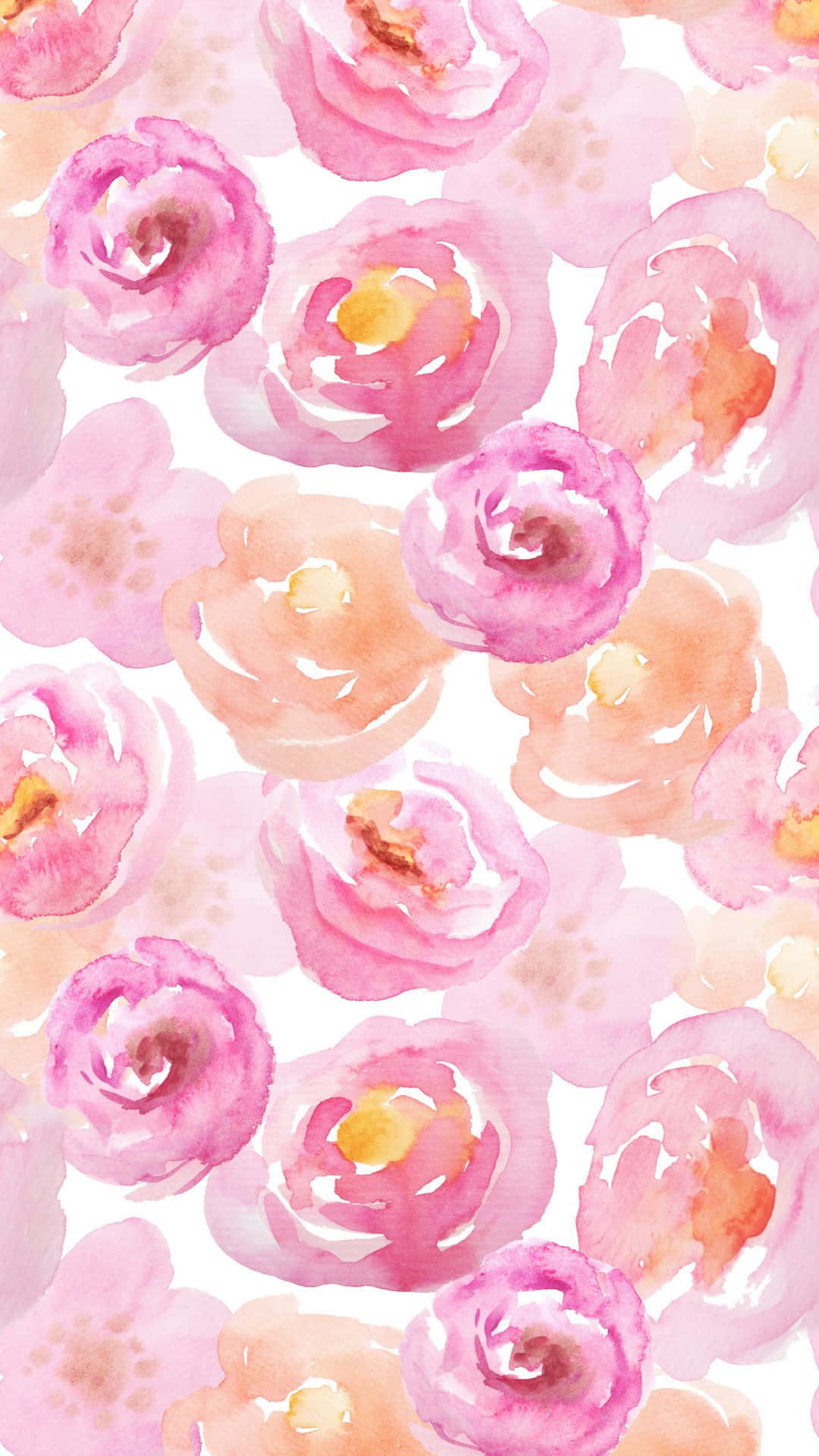 Pink watercolor flowers Fabric  Floral watercolor, Watercolor wallpaper,  Flower background wallpaper