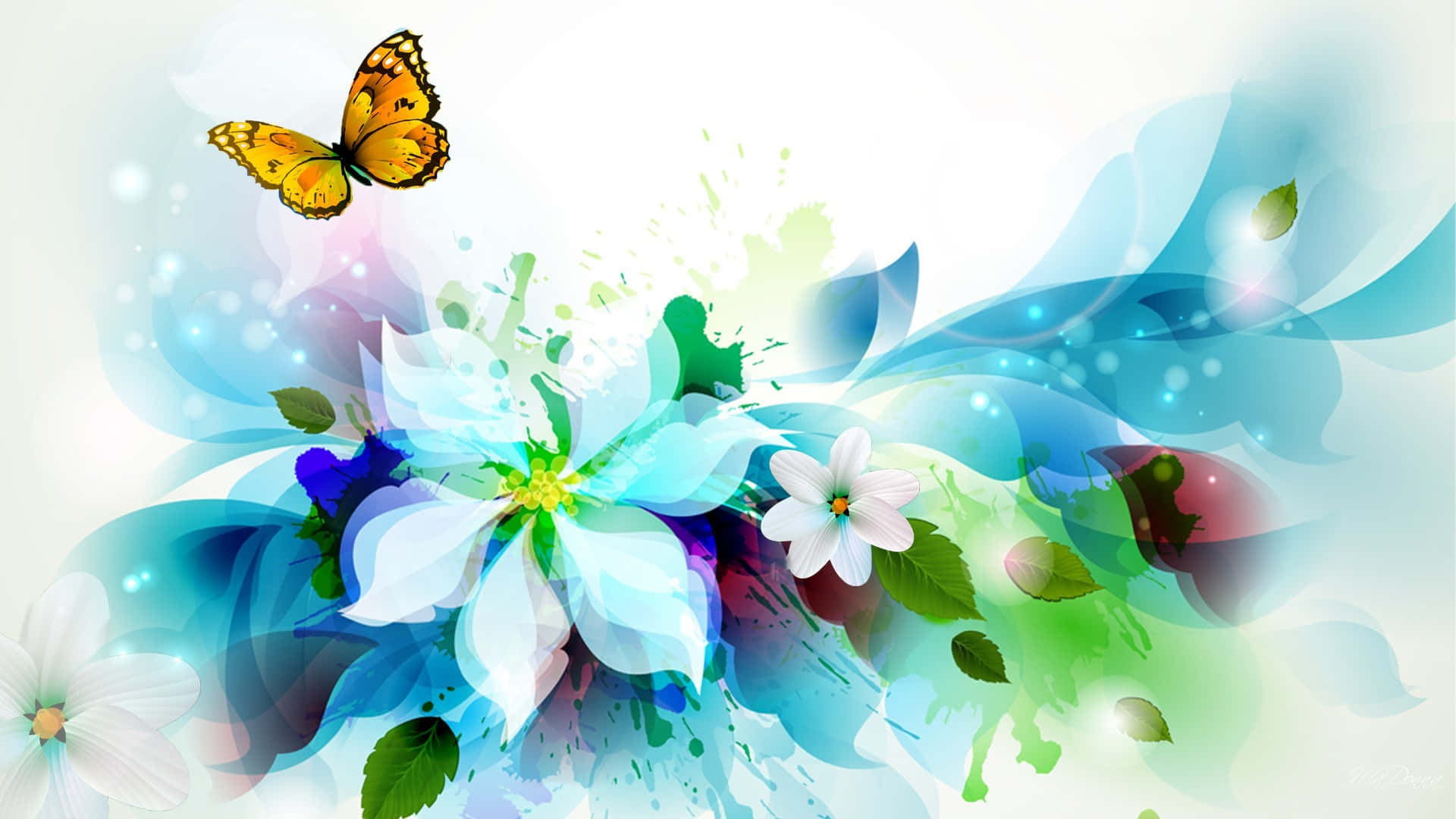 Vibrant Watercolor Flower Background