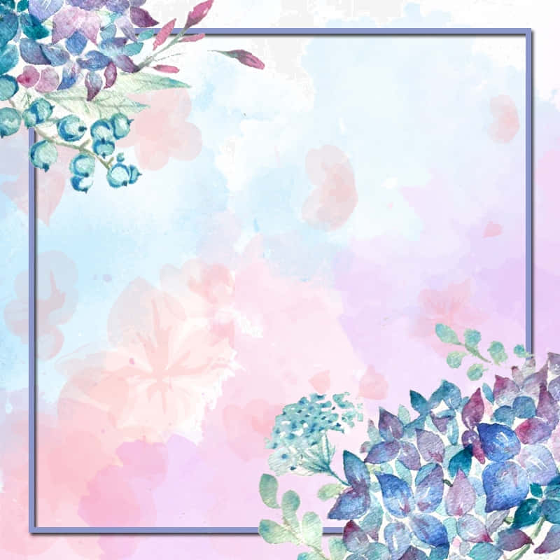 Bright Pink Watercolor Flower Background