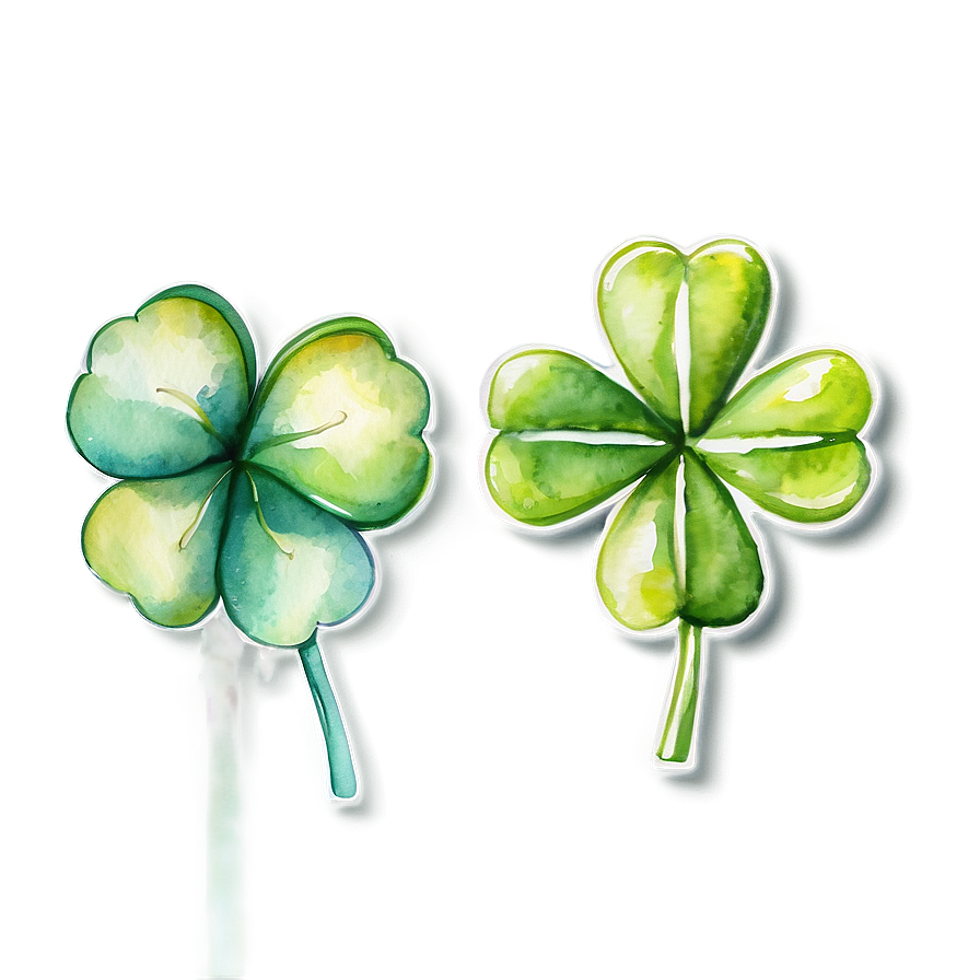 Watercolor Four Leaf Clover Png 51 PNG