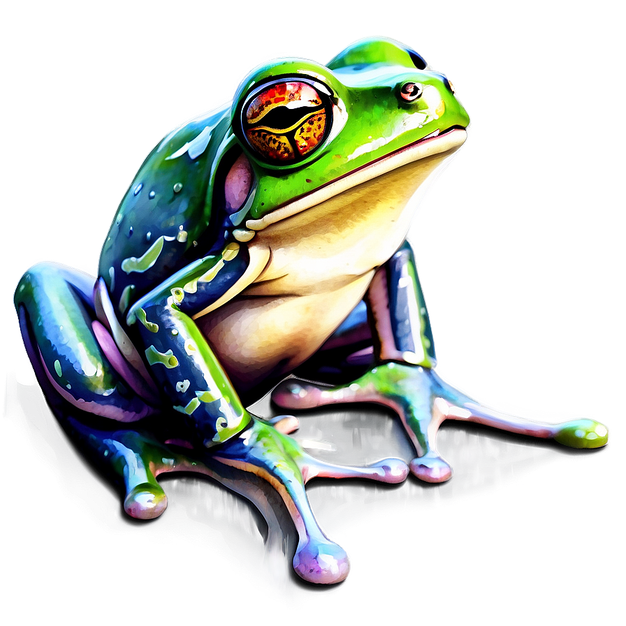 Watercolor Frog Painting Png 05032024 PNG