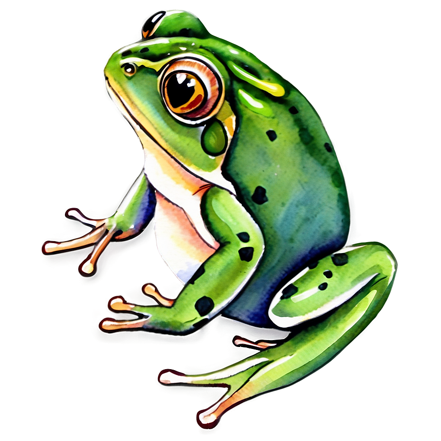 Watercolor Frog Painting Png 17 PNG