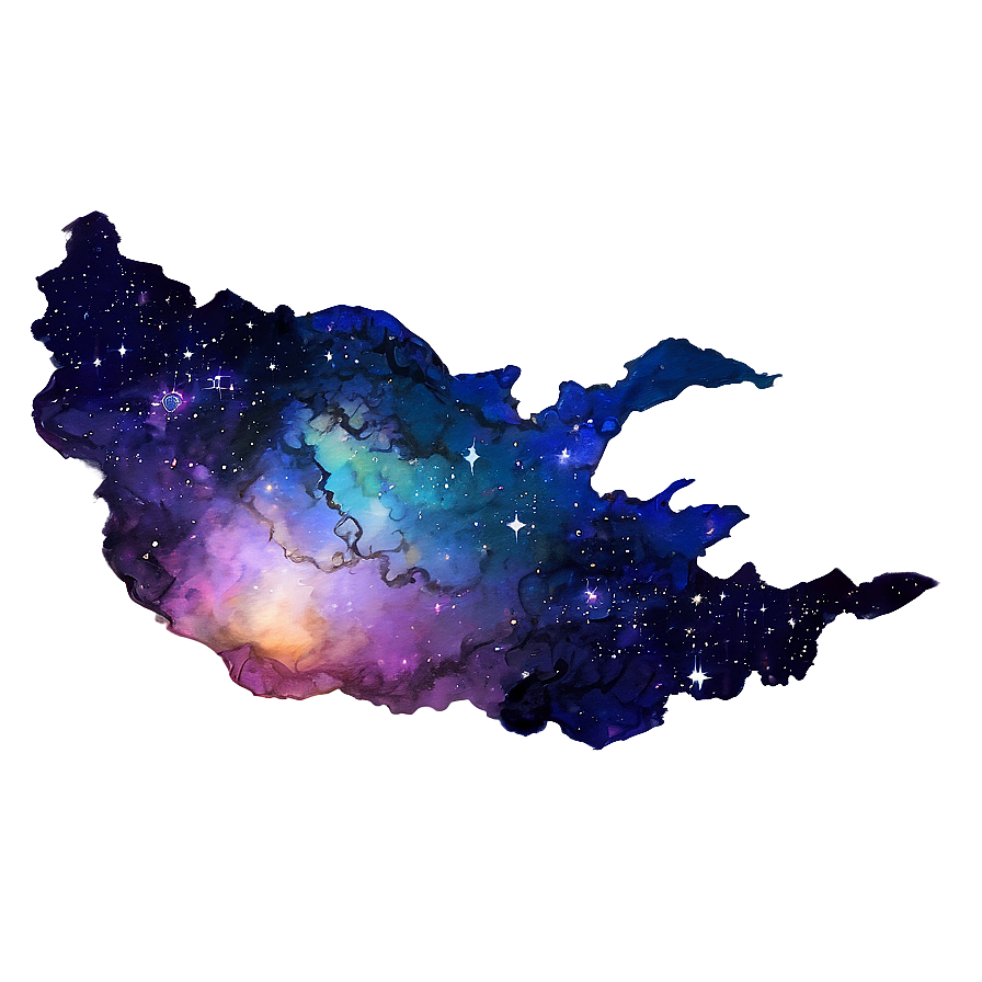 Watercolor Galaxy Sky Png 05032024 PNG