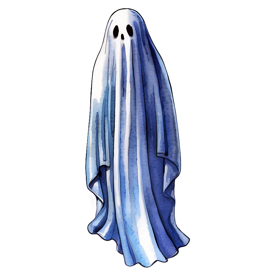 Watercolor Ghost Png 04292024 PNG