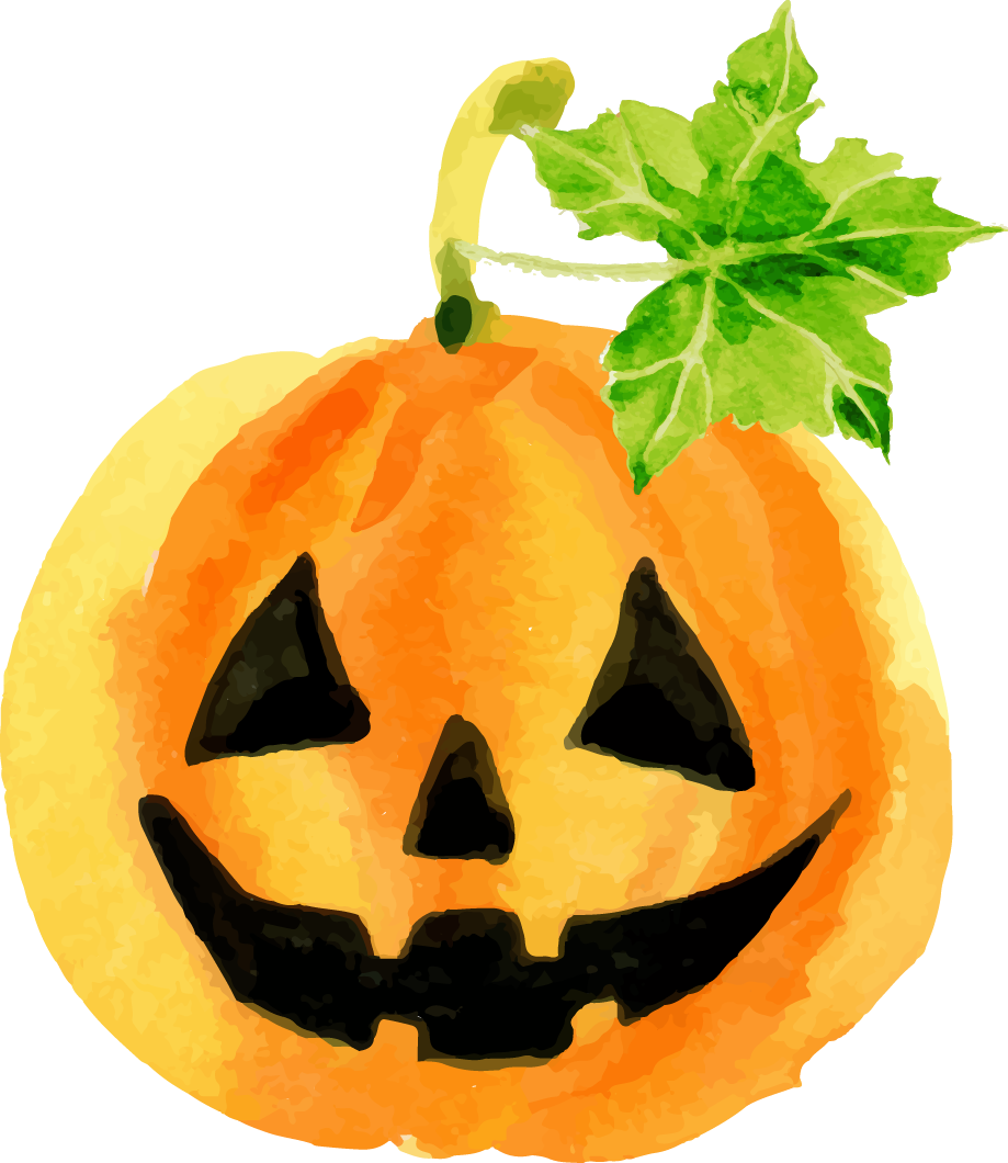 Watercolor Halloween Pumpkin PNG