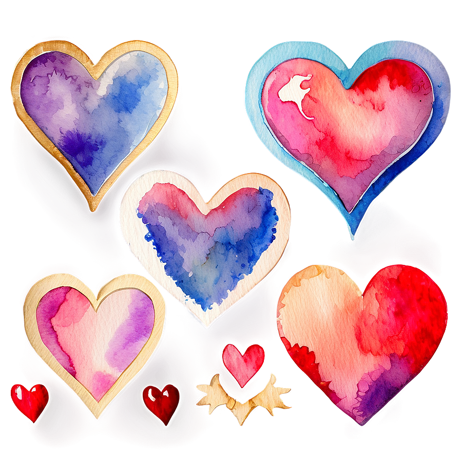Watercolor Heart Clipart Png Cqu50 PNG