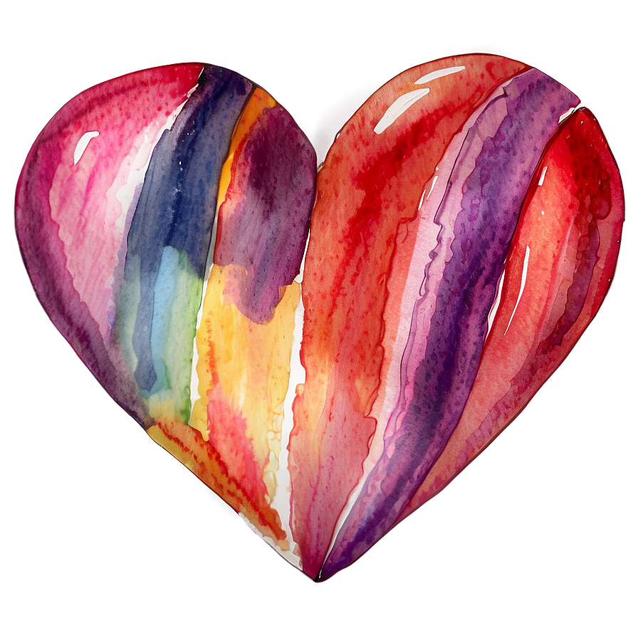 Watercolor Heart Clipart Png Xku30 PNG