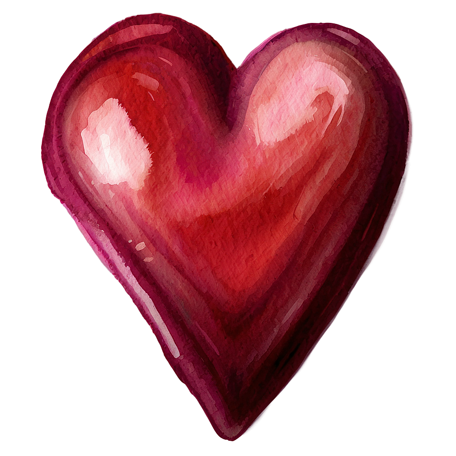 Watercolor Heart Emoji Png Image 20 PNG