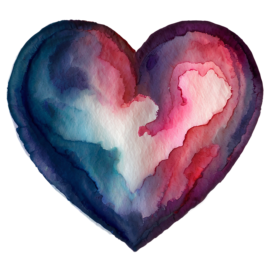 Watercolor Heart Emoji Png Image Xch PNG