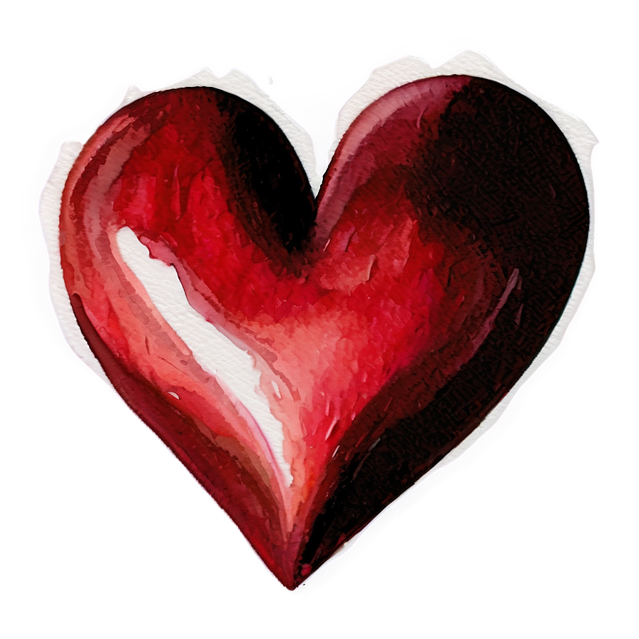 Watercolor Heart Painting Png 27 PNG