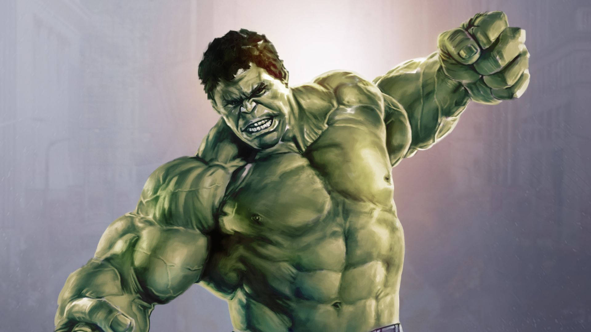 Watercolor Incredible Hulk Smash Background