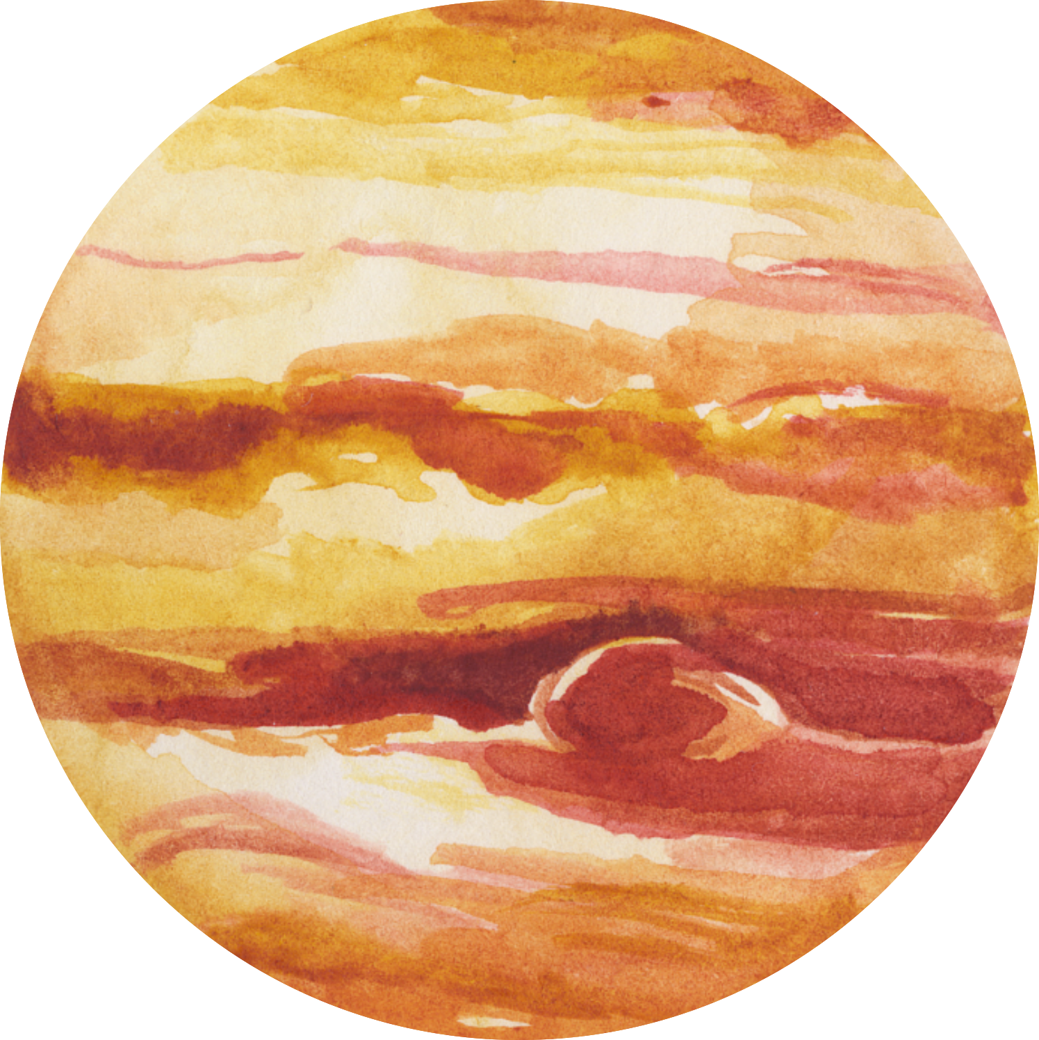 Watercolor Jupiter Artwork PNG