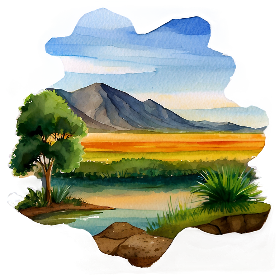 Watercolor Landscape Png 83 PNG