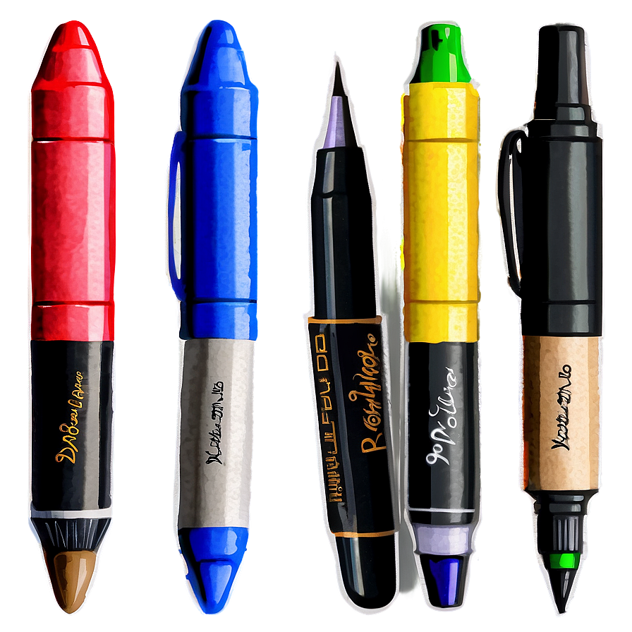 Watercolor Markers Collection Png 06132024 PNG