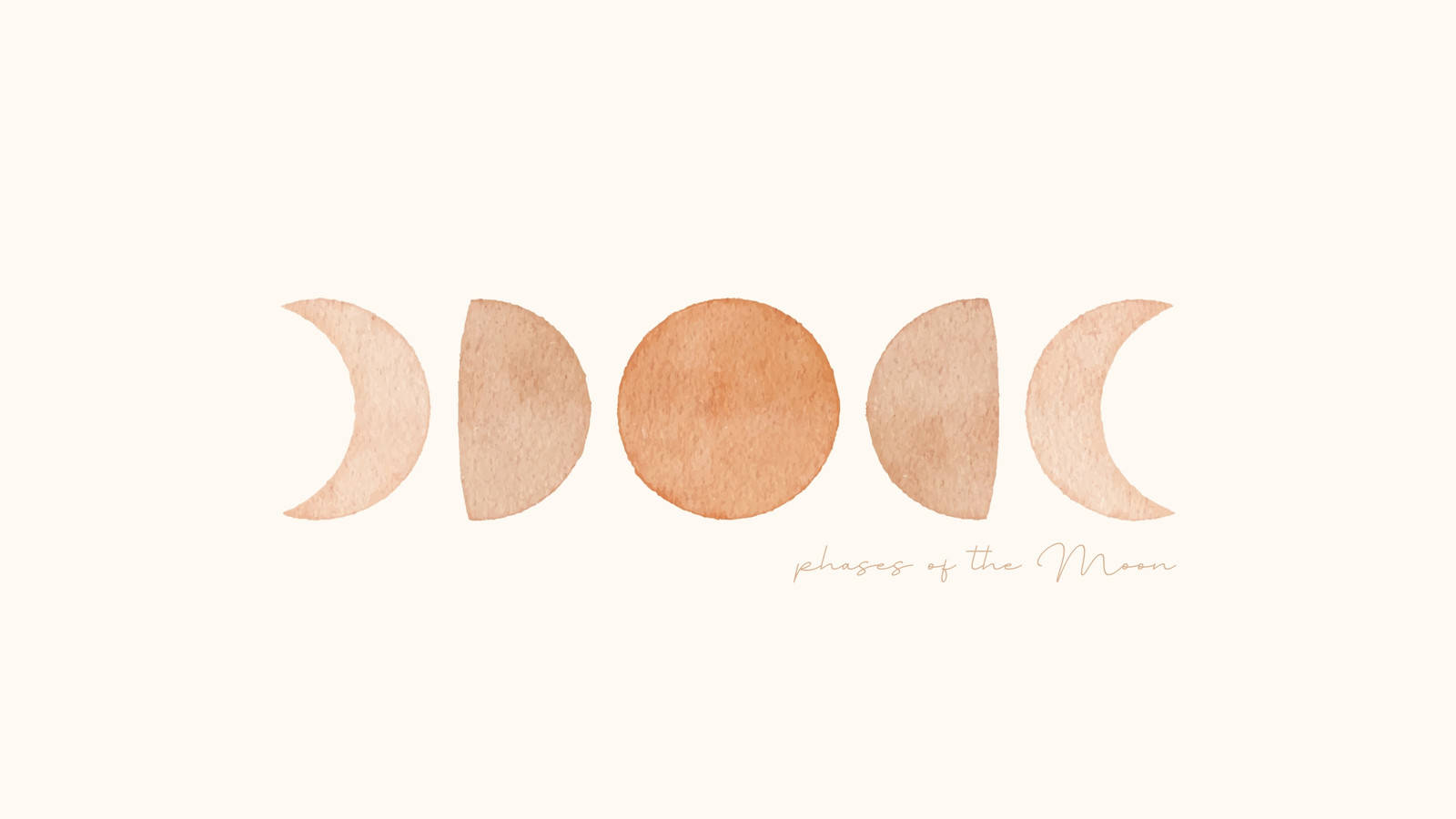 Watercolor Moon Phases Wallpaper