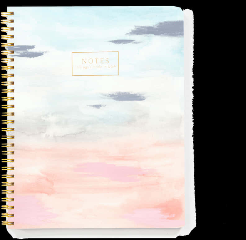 Watercolor Notebook Cover PNG