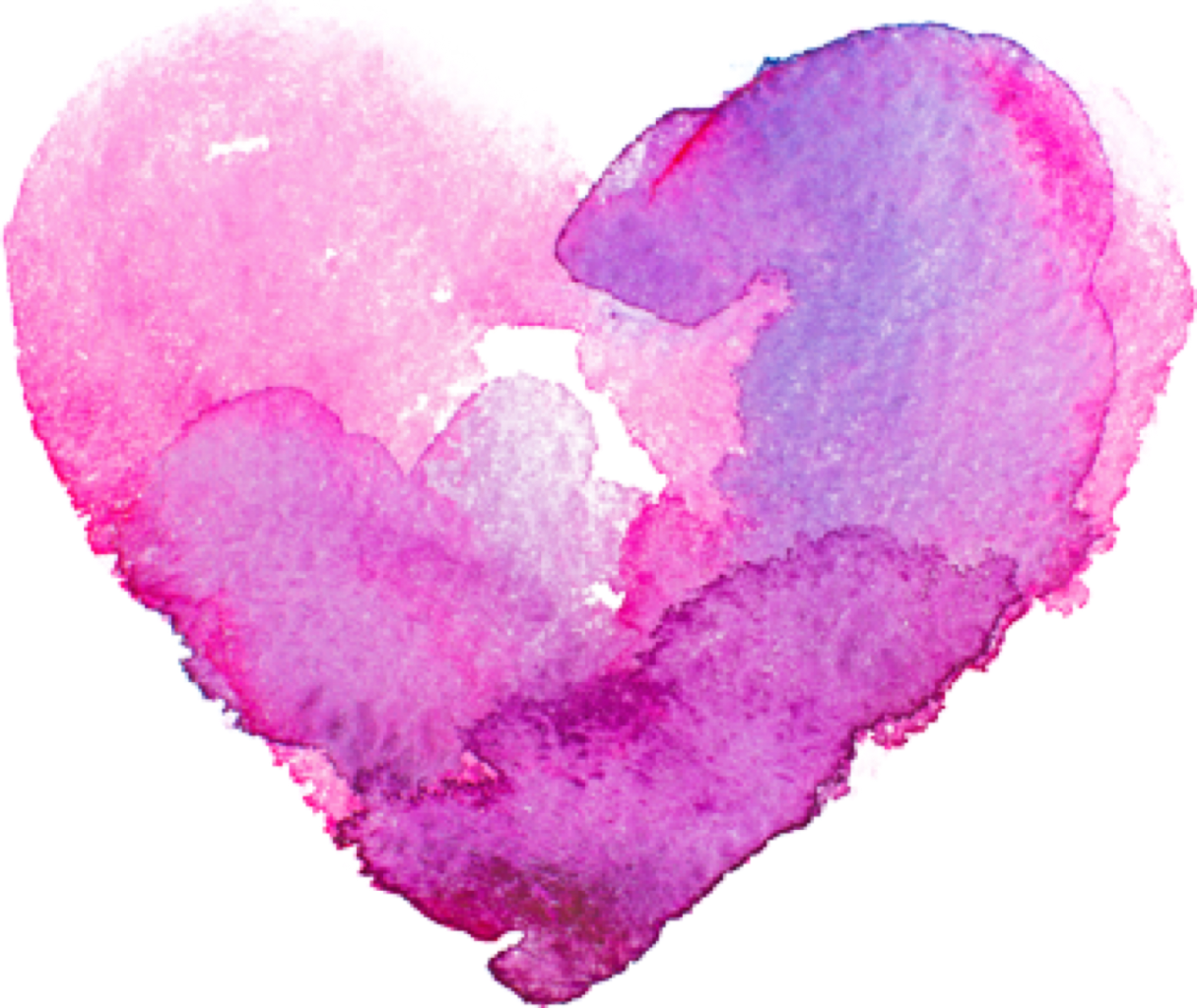 Watercolor Painted Heart PNG