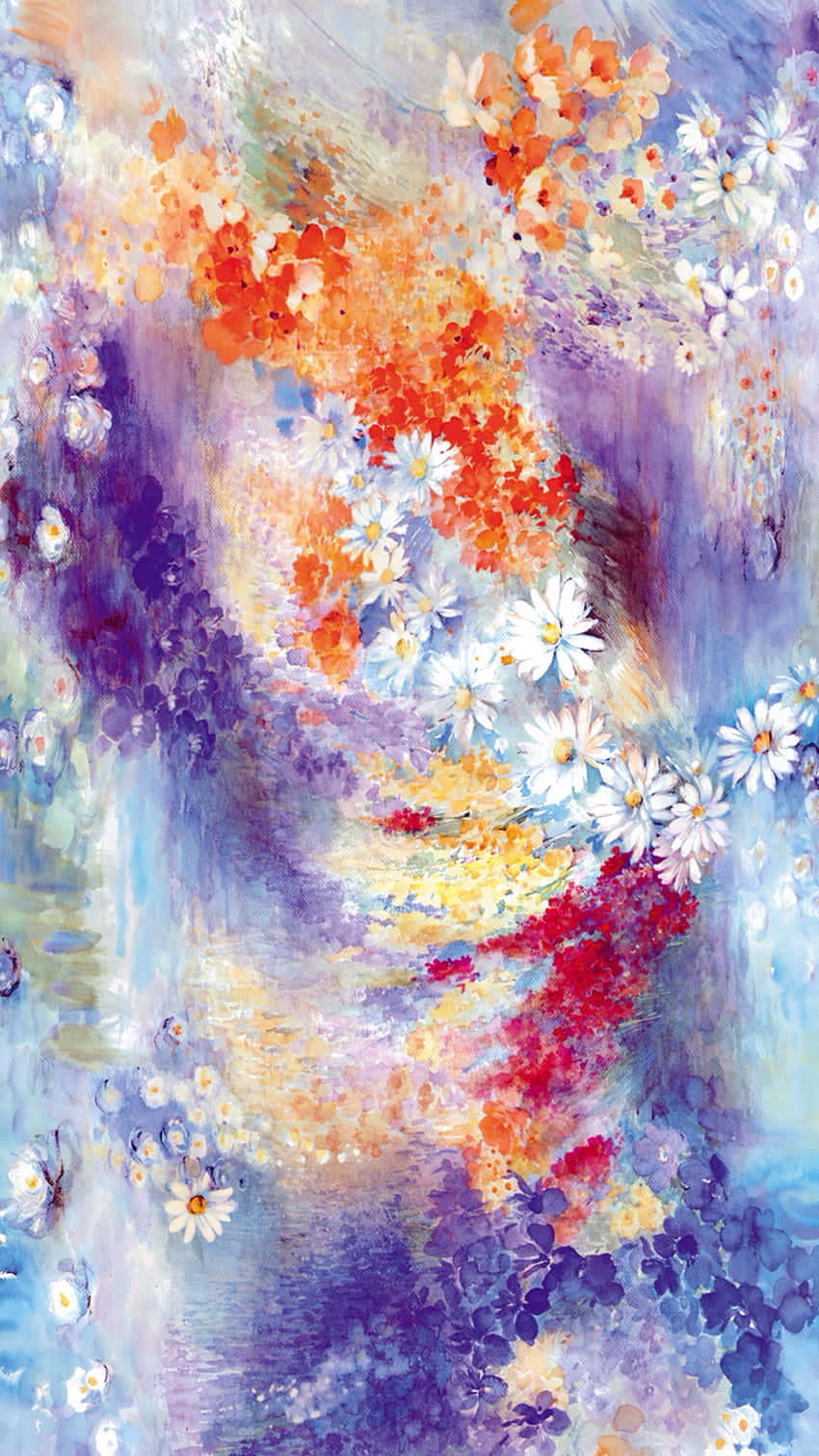 Experience true peace as you paint with watercolor on your iPhone Wallpaper