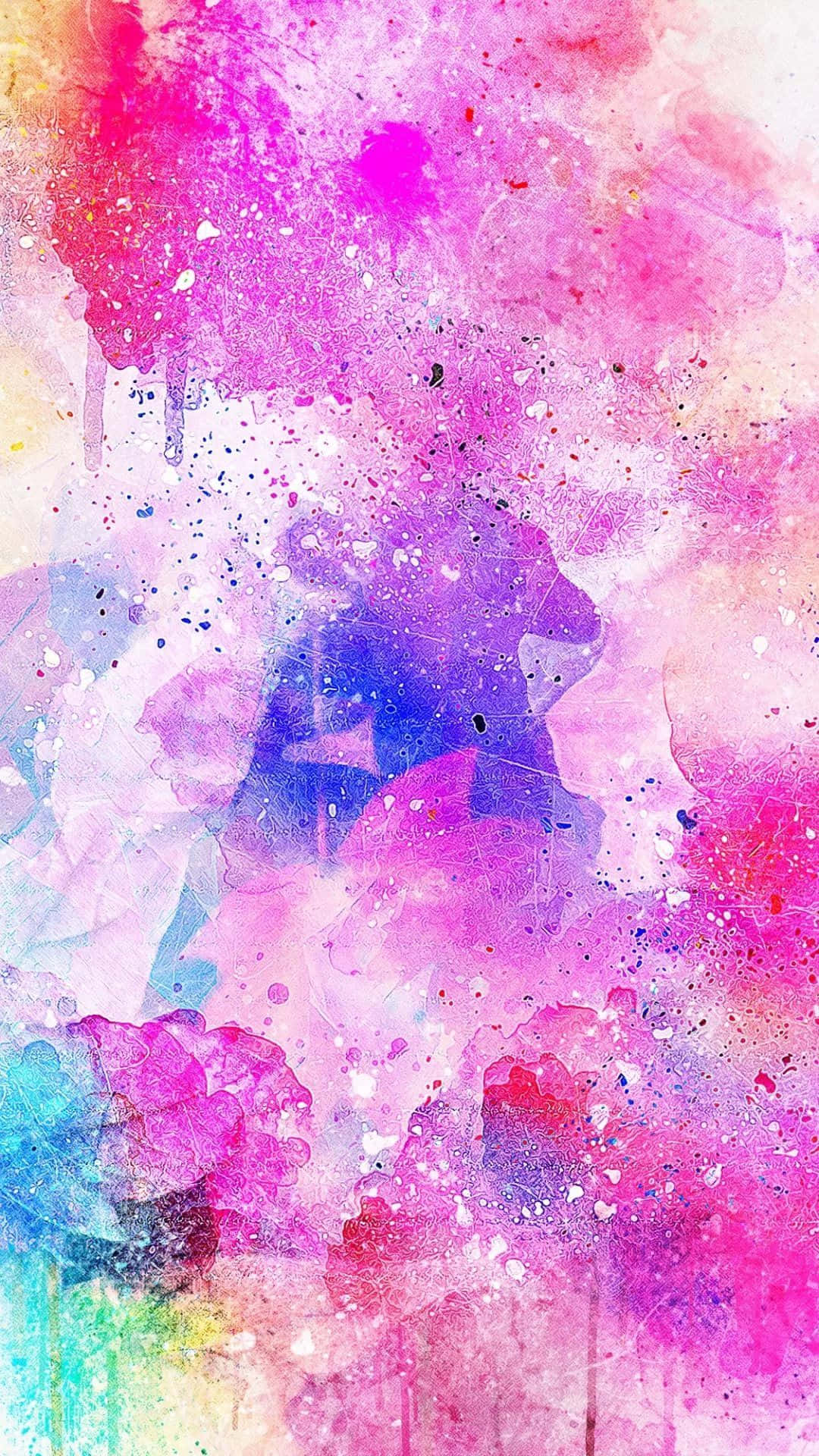 Watercolor Splatters On A White Background Wallpaper