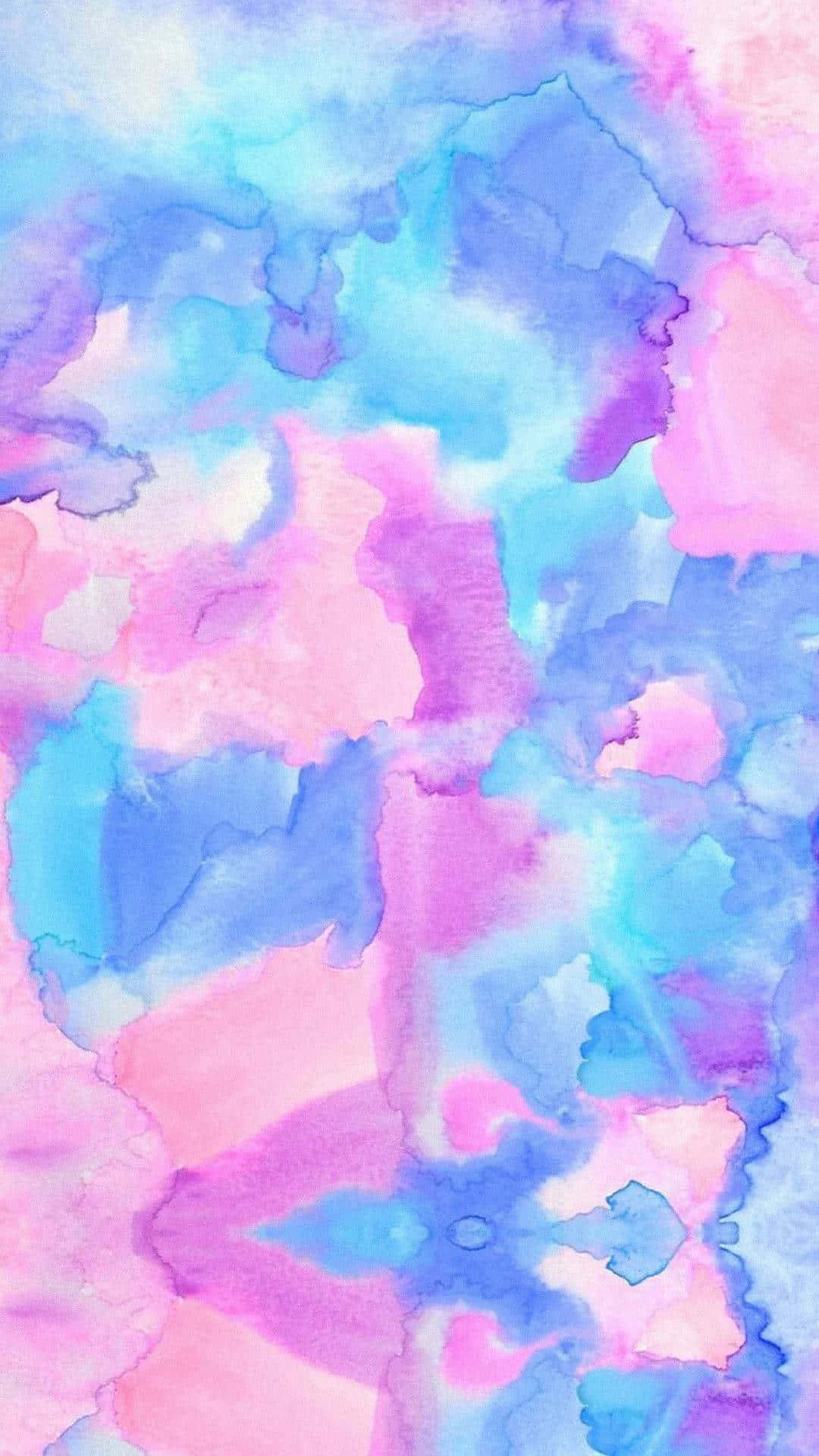 An artsy watercolor painting transforms into an iPhone Wallpaper