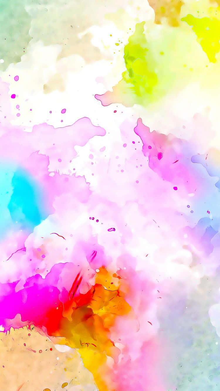 Watercolor Splashes On A White Background Wallpaper