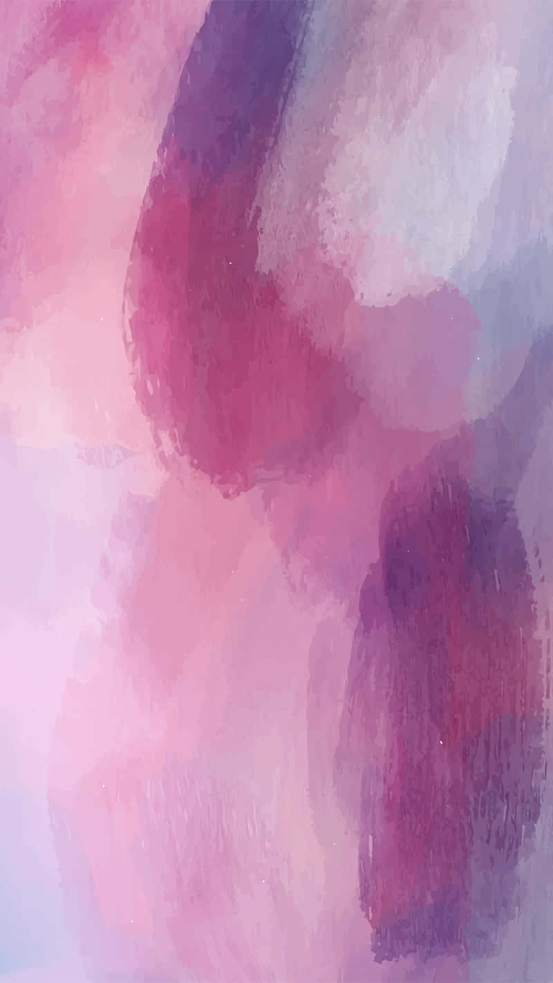 A Watercolor Painting With Pink And Purple Colors Wallpaper