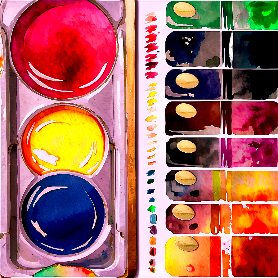 Watercolor Palette Transparent Png Qst PNG