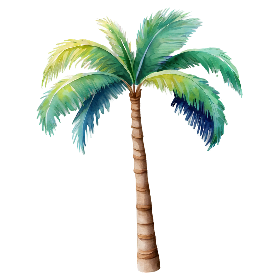 Watercolor Palm Tree Png Cks64 PNG