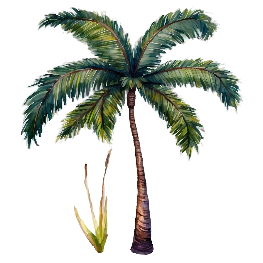 Download Watercolor Palm Trees Png 60 | Wallpapers.com