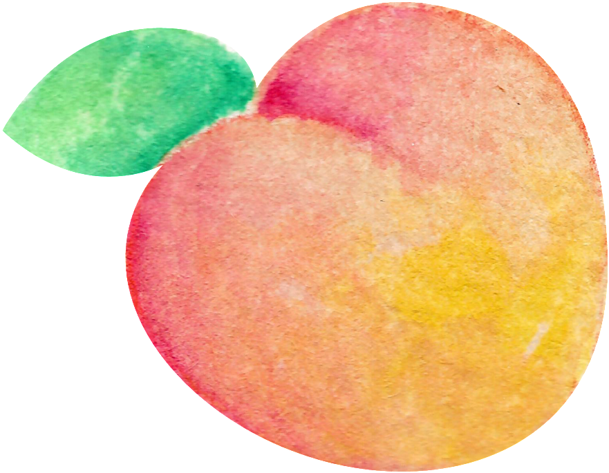 Watercolor Peach Illustration.png PNG