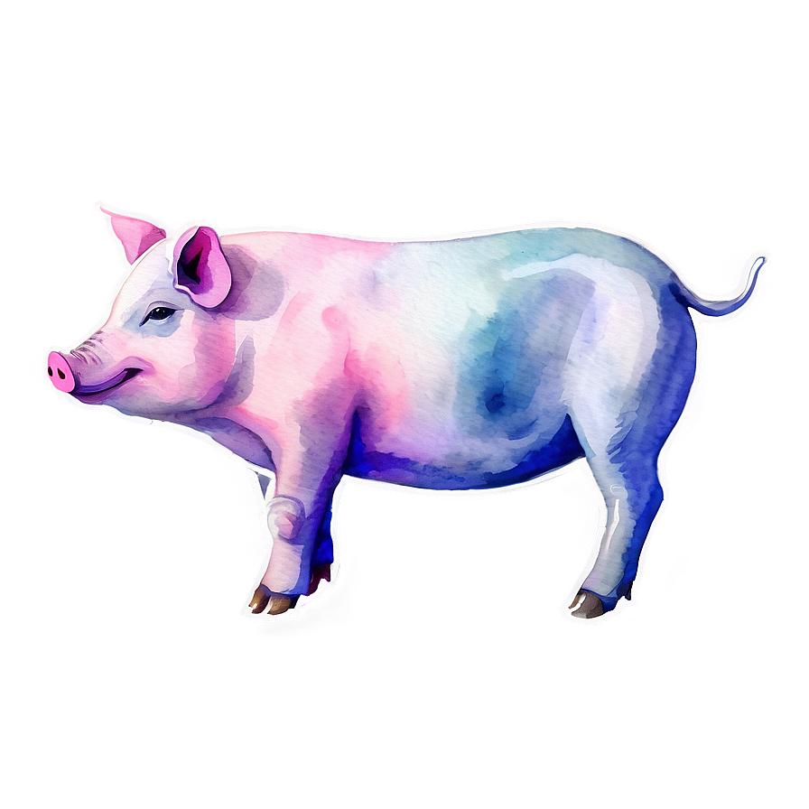 Watercolor Pig Png Bjo86 PNG