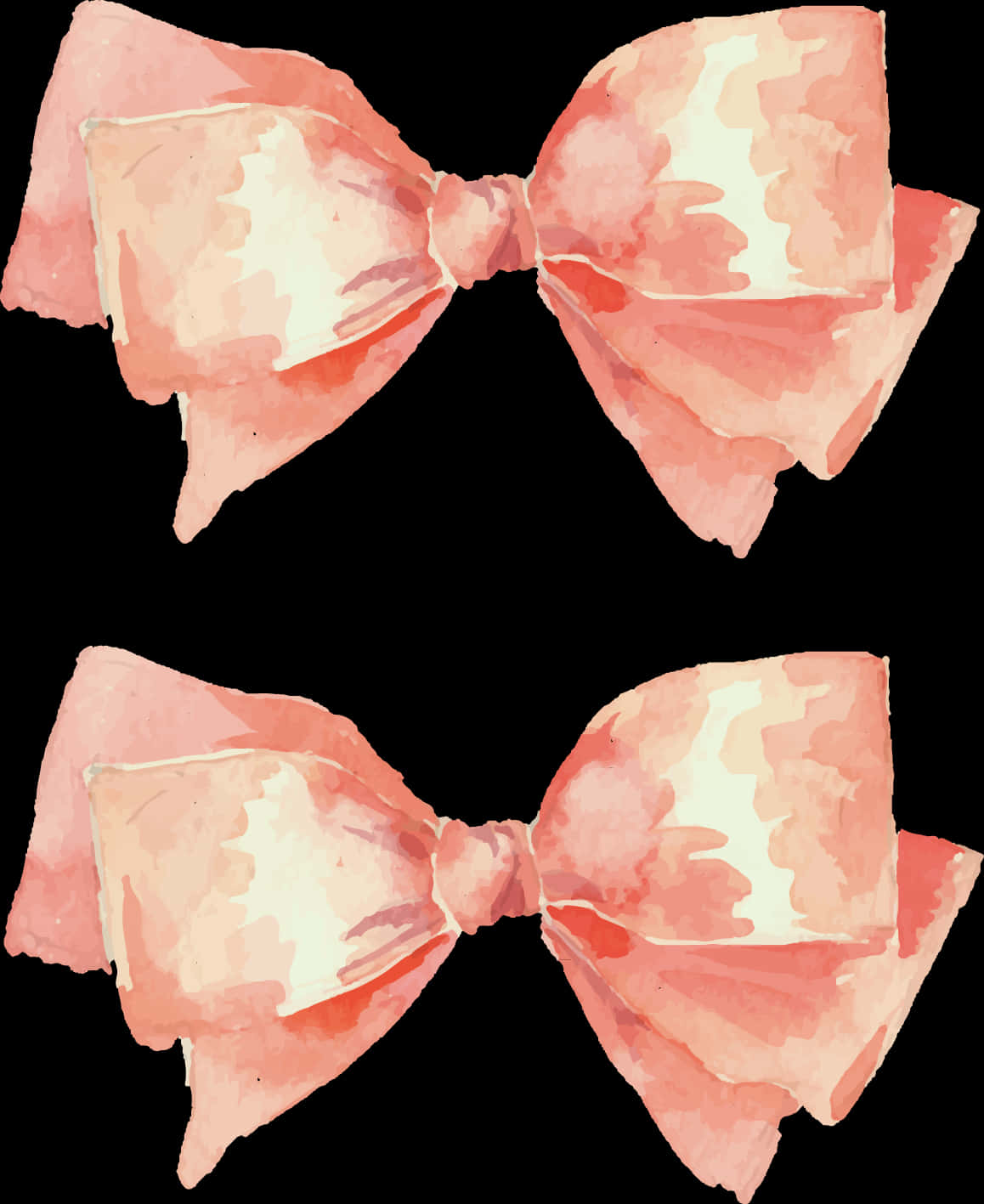 Watercolor Pink Bows PNG