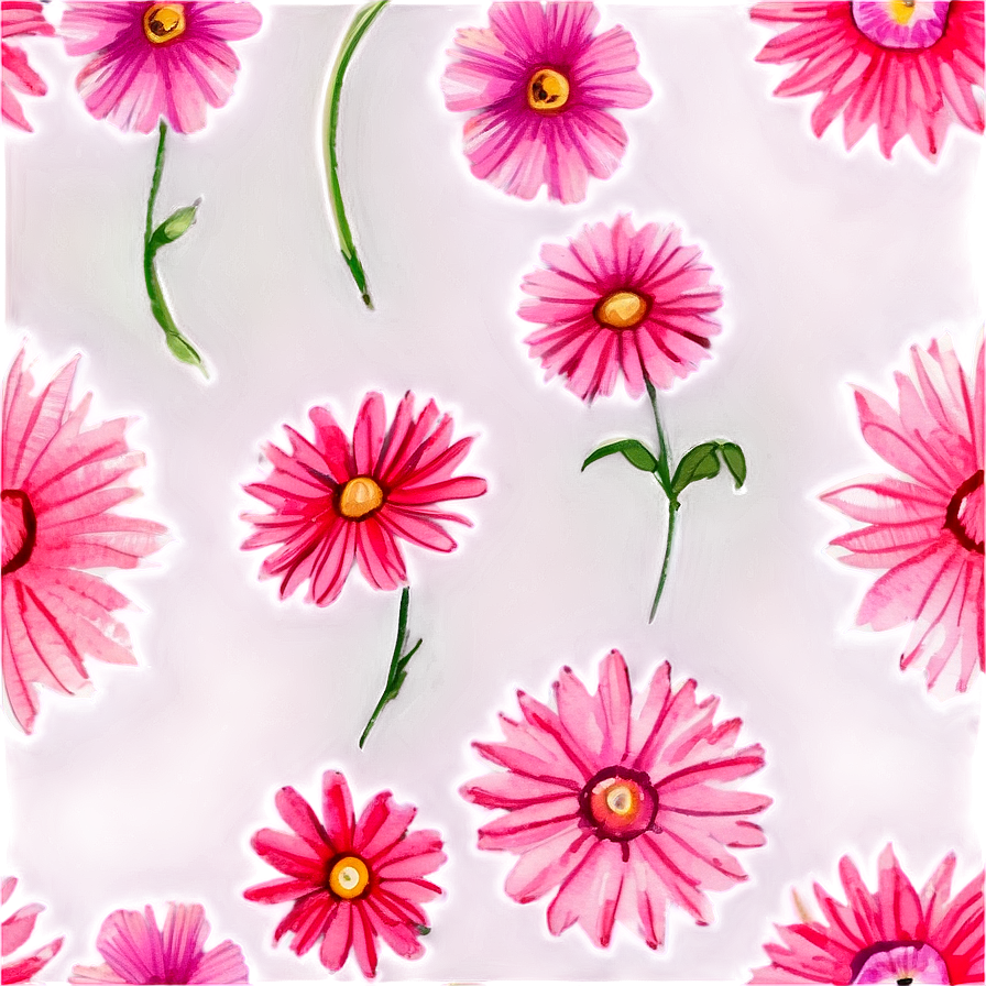 Watercolor Pink Flowers Png 21 PNG