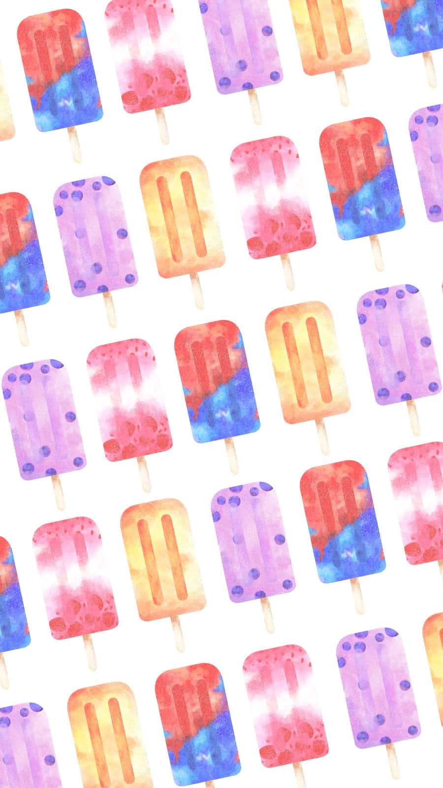 Watercolor Popsicle Pattern.jpg Wallpaper
